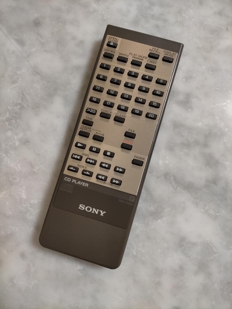 SONY(ソニー)CD用リモコン(remote) 適応機種：CDP-777ESJ