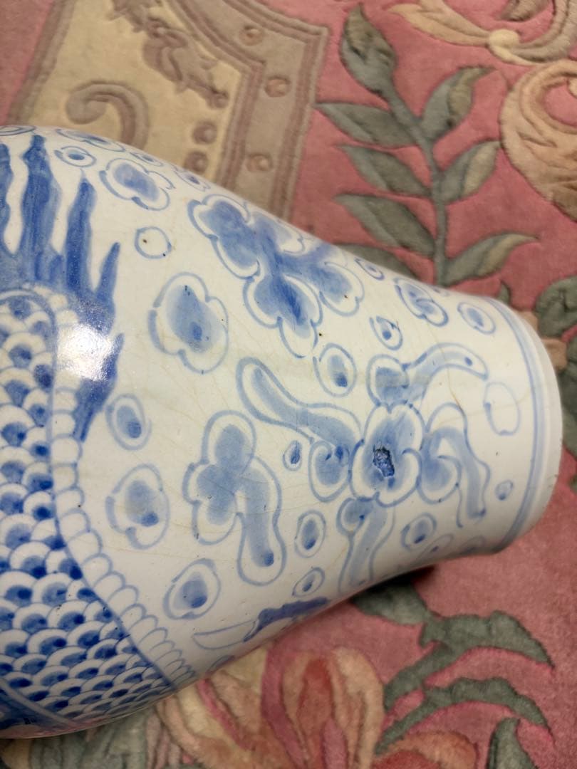 龍　壺　置物