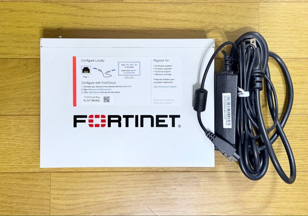 FORTINET FORTIGATE-60E(ライセンス切)【v7.4.7】①