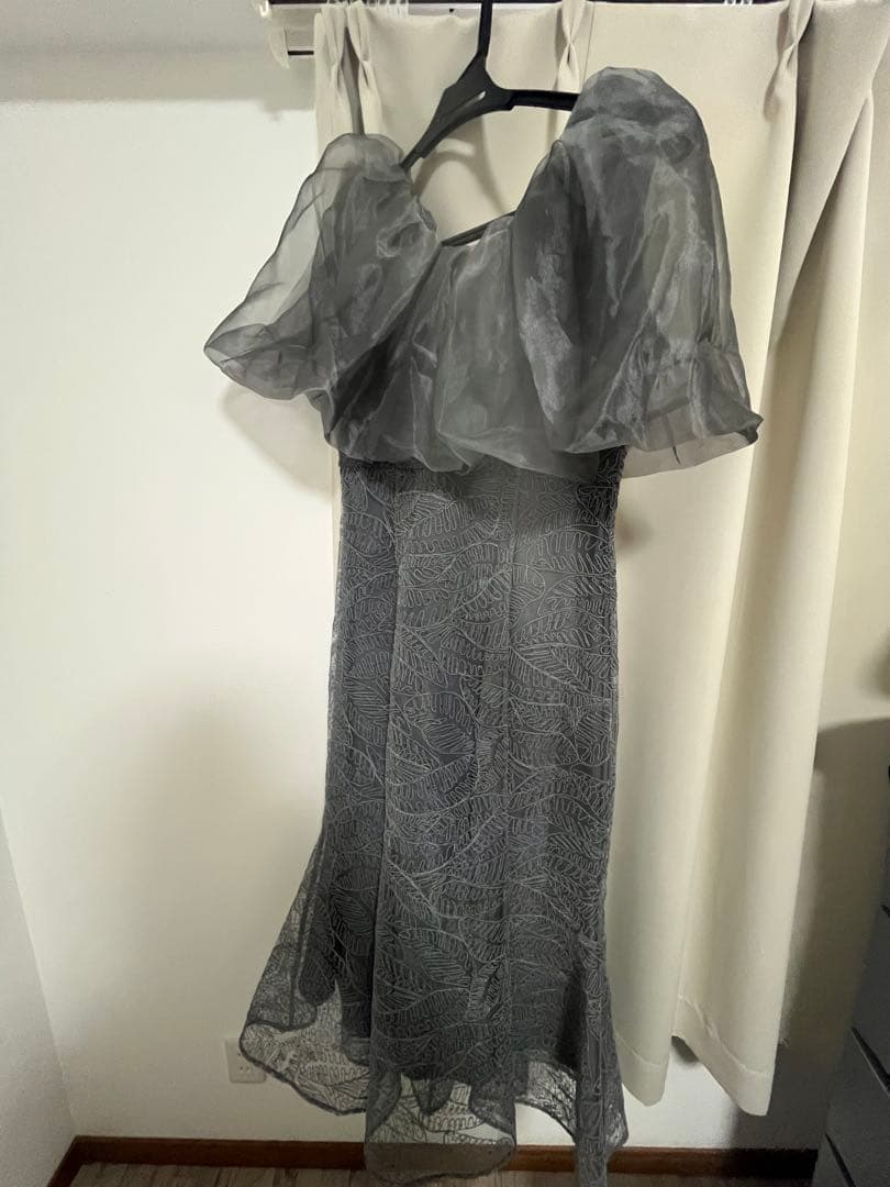 LEJA2WAYオフショルダーパフスリーブバリエマーメイドワンピースロングドレス