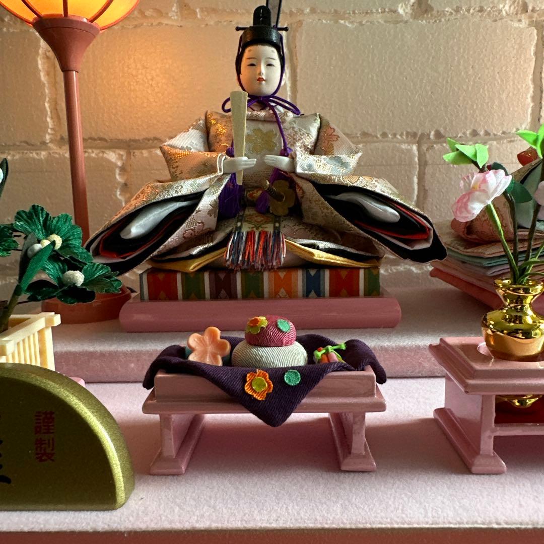 ひな人形セット ピンク 桜の装飾