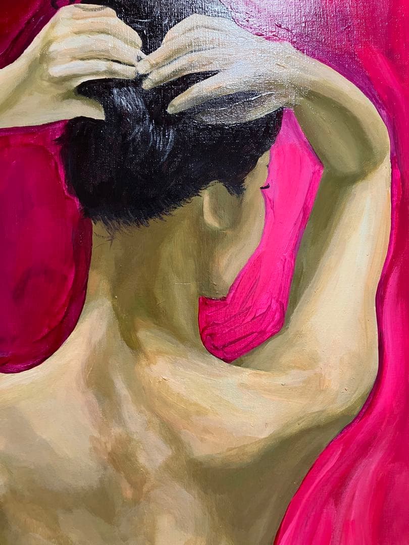 絵　絵画　油絵　油彩　雑貨　アート　迫力満点　人物画　インテリア　裸婦画　女の子