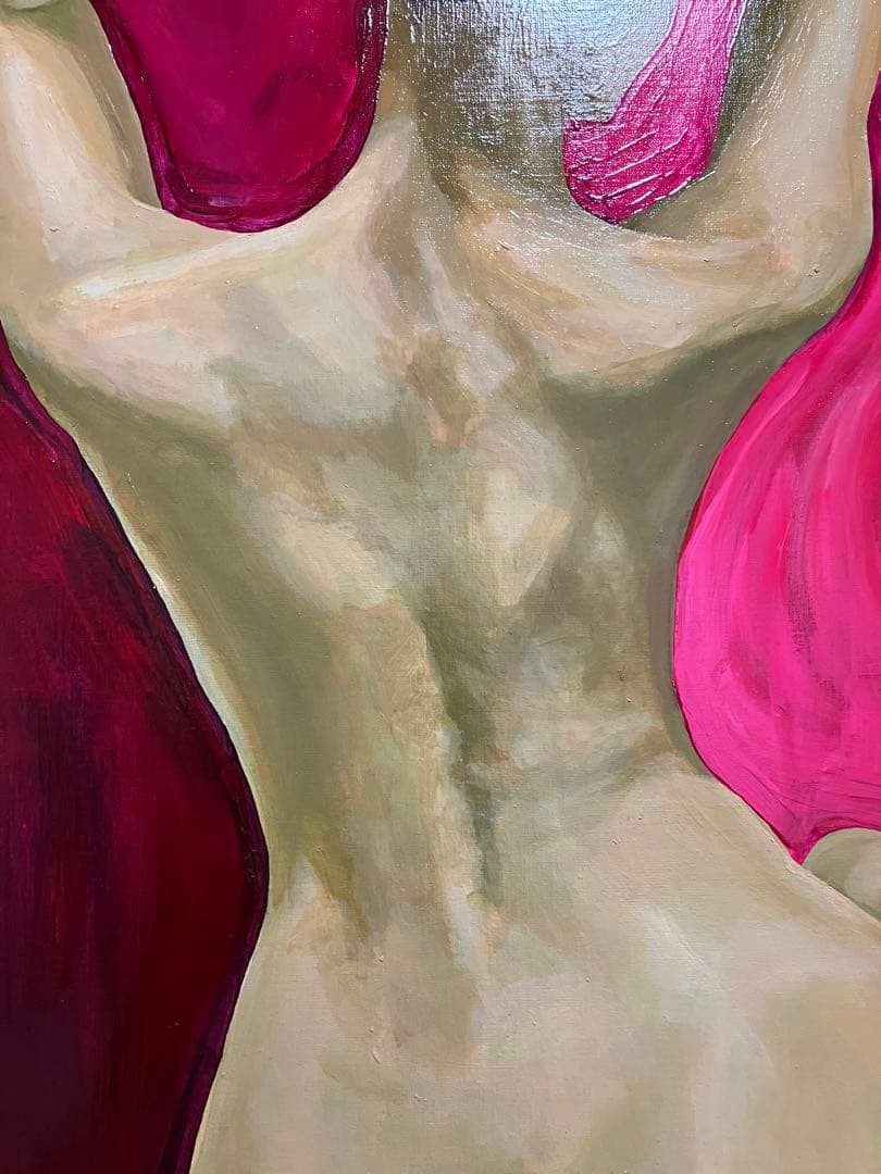 絵　絵画　油絵　油彩　雑貨　アート　迫力満点　人物画　インテリア　裸婦画　女の子