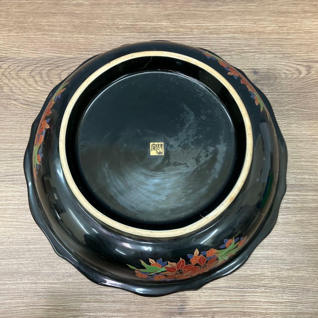 E-1 菓子鉢 盛鉢 花柄 扇面文様 伝統工芸 金彩 陶器製 焼き物 食器