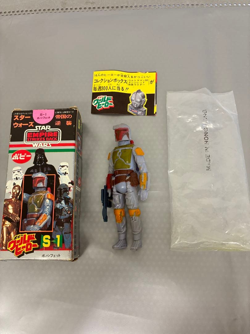 ポピー ワールドヒーロー S-1 ボバ・フェット 内袋 箱あり　オールドケナー