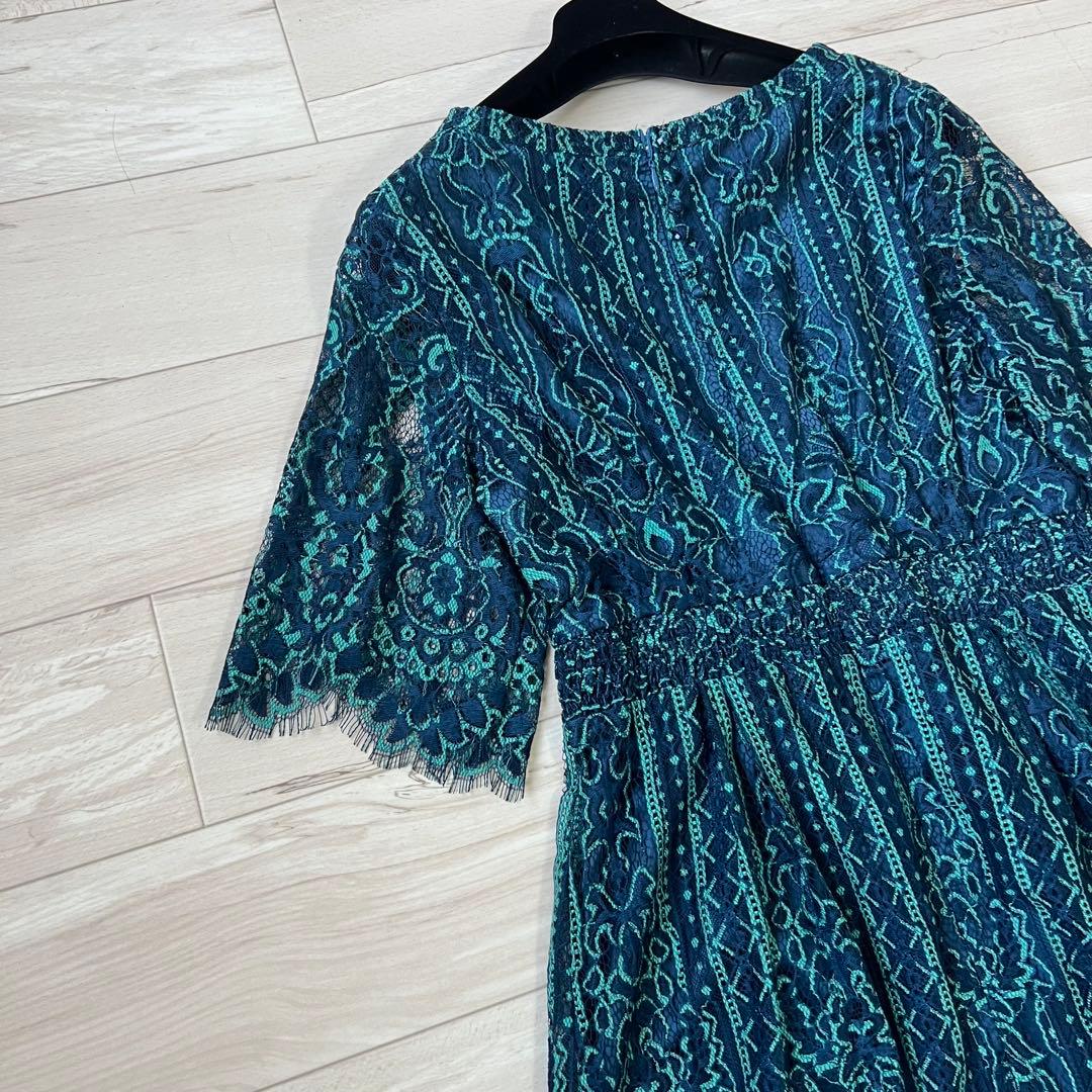 【極美品】大きいサイズ　プールヴー　パーティー　レース刺繍　オケージョンドレス