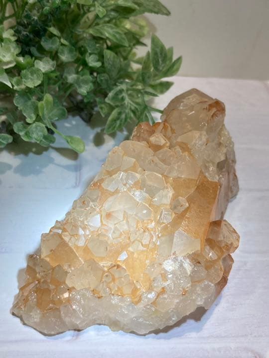 2つのイシス❁⃘*.゜タンジェリンクォーツ　クラスター  レインボー　原石