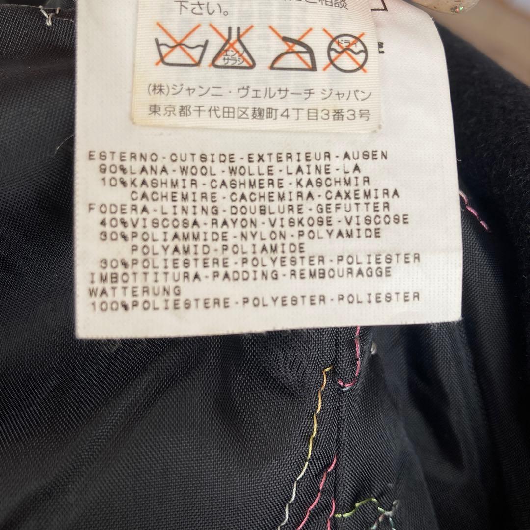 ヴェルサーチVersace★M黒ウールコート裏地メデューサヴィンテージ