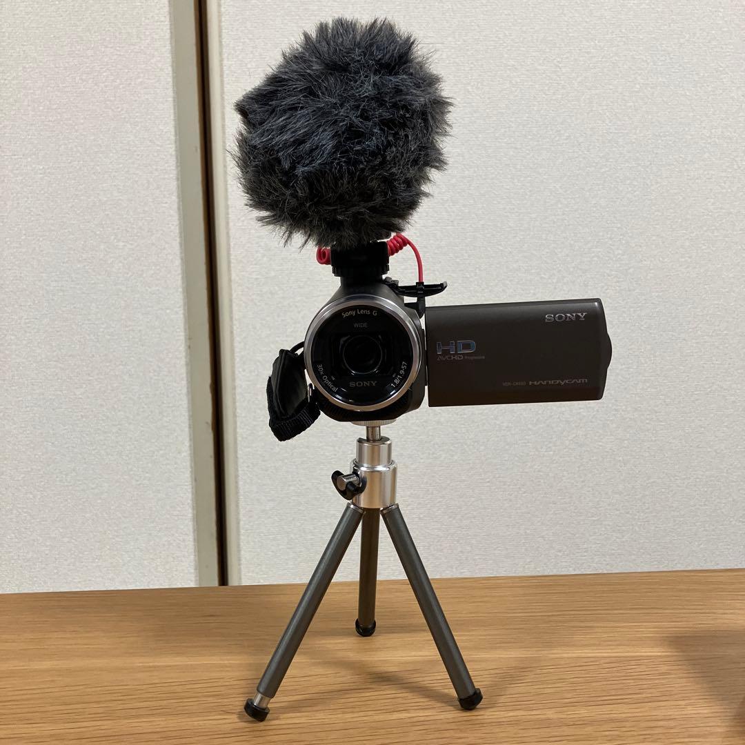 SONY HDR-CX680（マイク、卓上三脚、ケース付き）