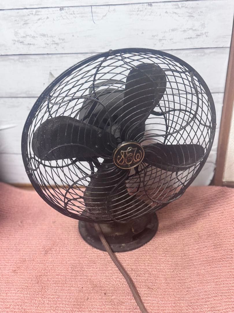 稼働品 扇風機（交流電気扇）C-7032 芝浦製作所 昭和レトロ アンティーク