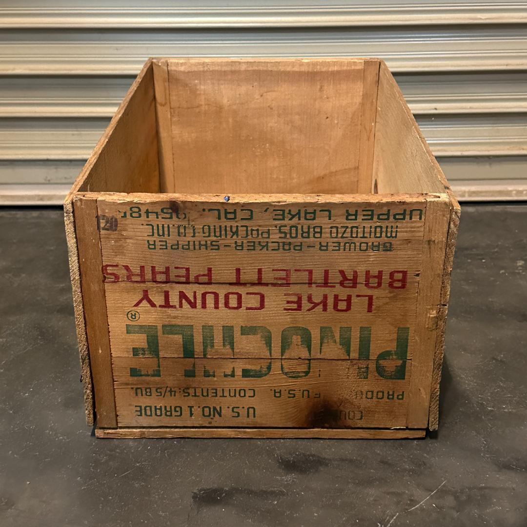 希少！アメリカ ビンテージ木箱 PINOCHLE 洋梨 運搬用 ウッドクレート