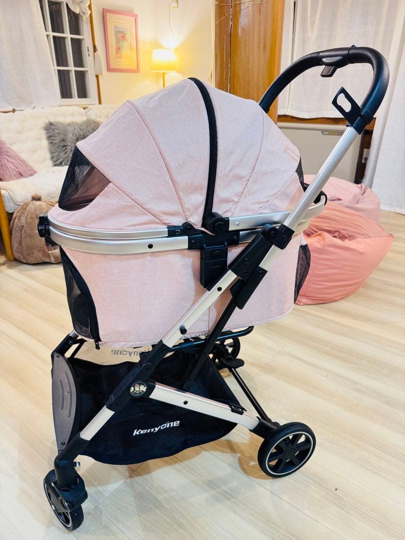 Kenyone ペットカート 分離型 折りたたみ　ピンク