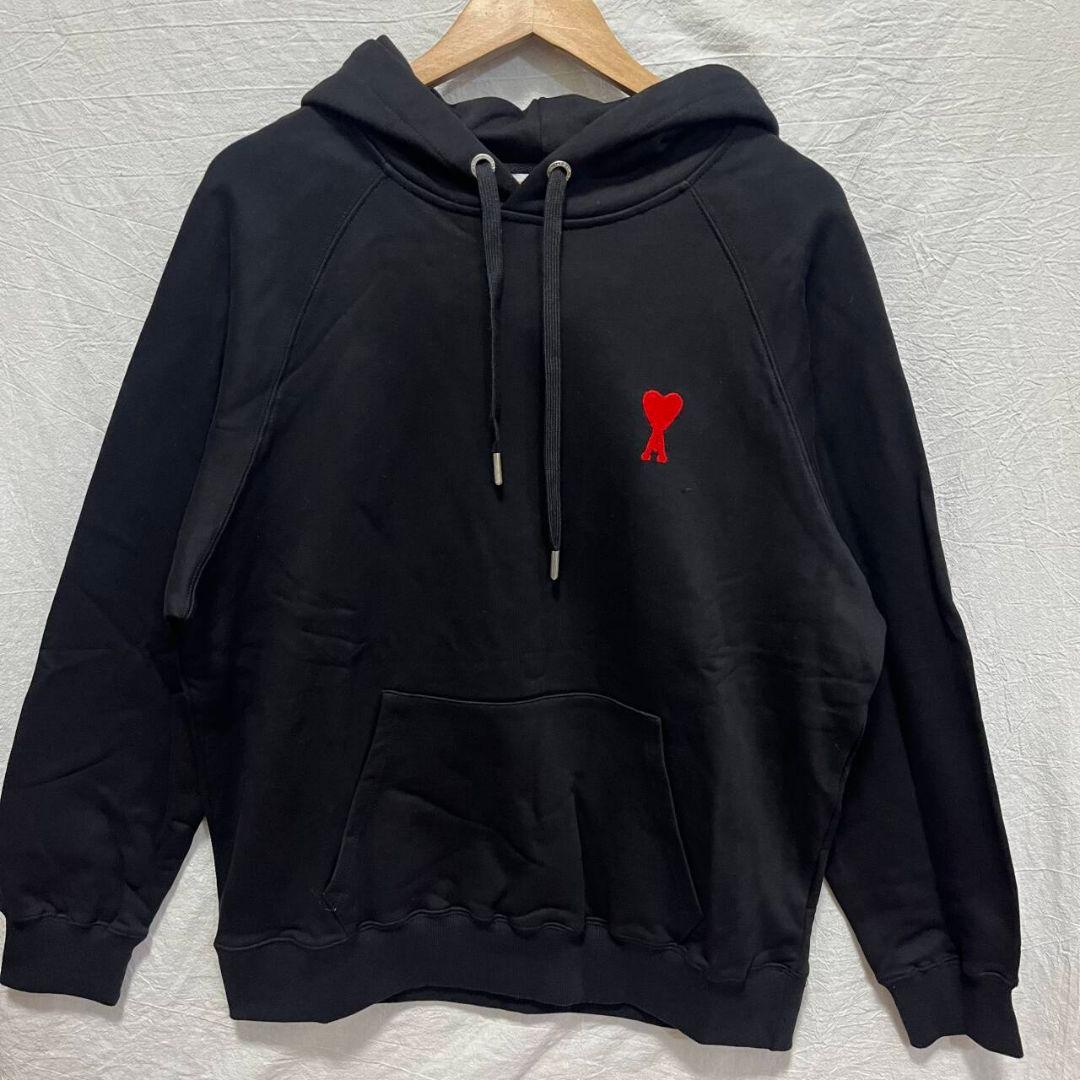 AMI PARIS アミパリス フーディー パーカー 黒 XLサイズ