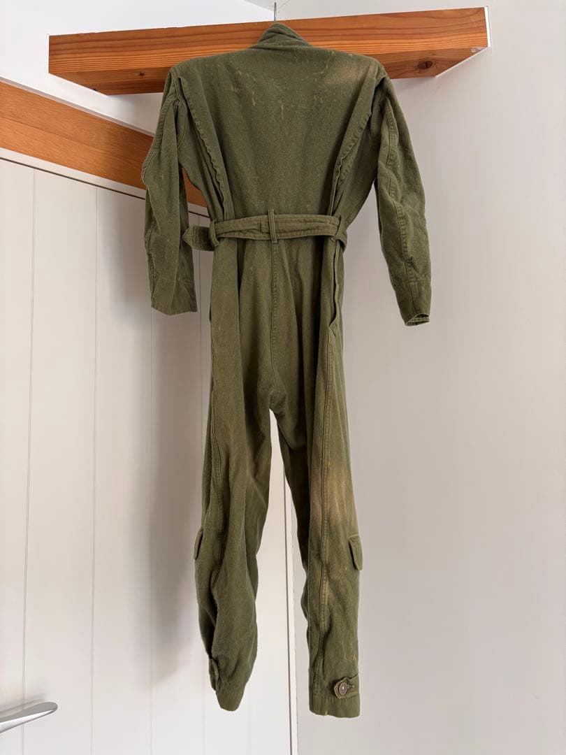 軍もの　ミリタリー　カバーオール　小さめ　つなぎ　フライトスーツ
