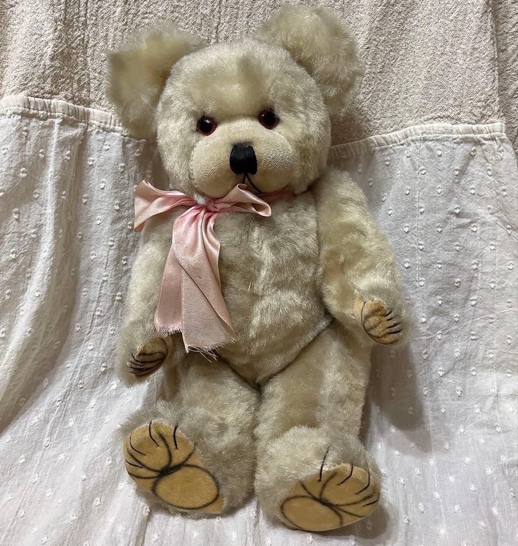 当時物　昭和レトロ　ぬいぐるみ　くま　テディベア　レトロ　人形　アンティーク