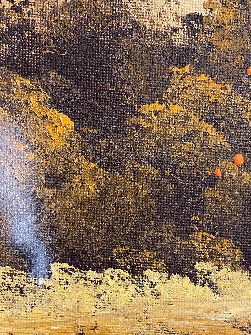 「真作」羽中田晴夫　風景画　油彩画　絵画　油彩画　F6号