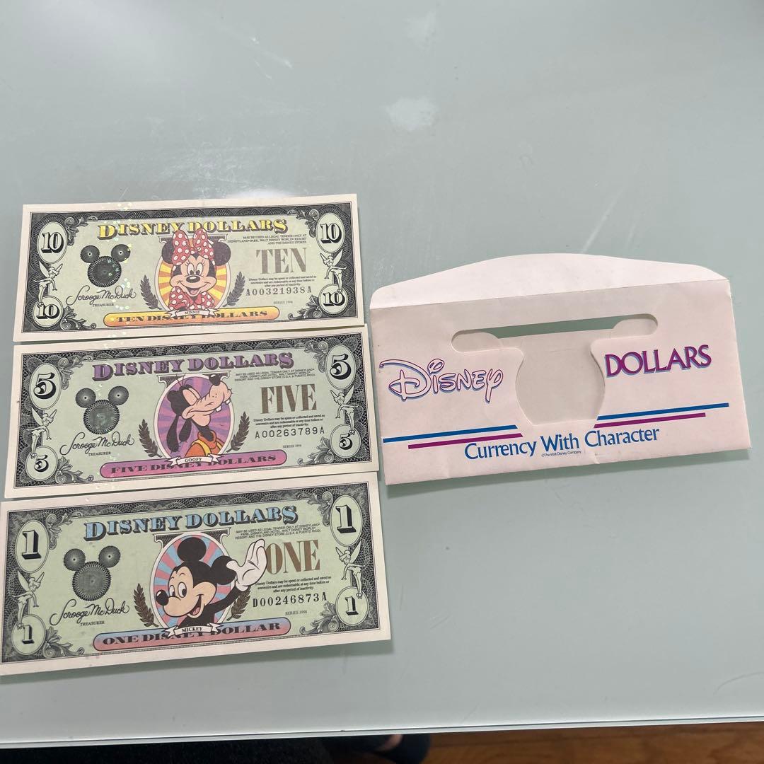 ディズニーダラーDisney Dollars セット 1ドル 5ドル 10ドル