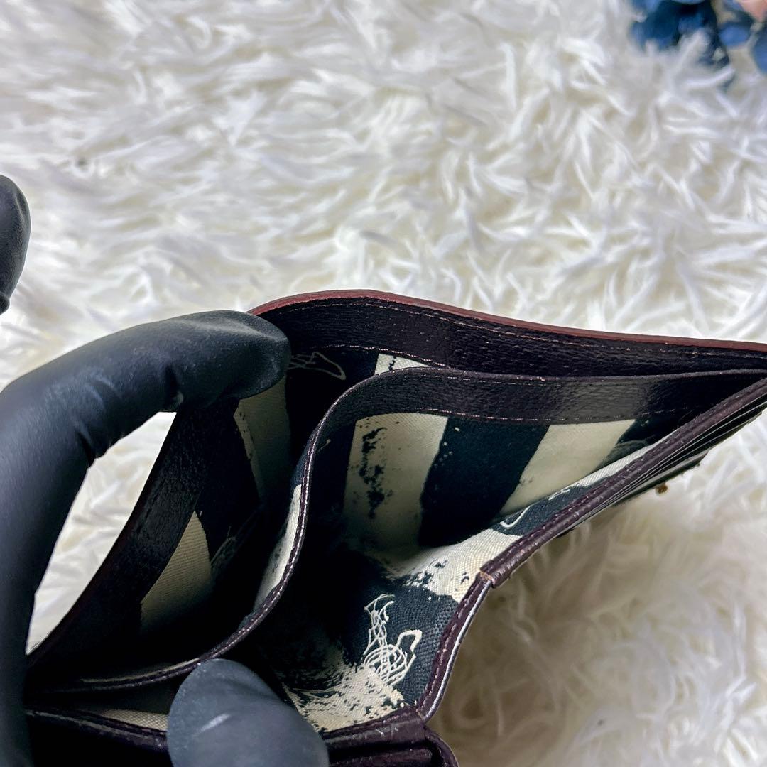 【美品】ヴィヴィアンウエストウッド　財布　3つ折財布　オーブ　ブラウン レザー