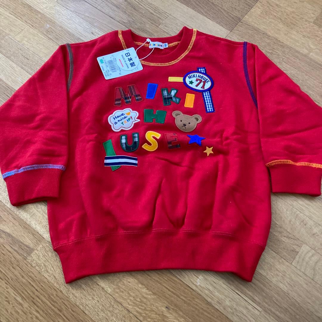 【新品】ミキハウス　レトロ　トレーナー　100