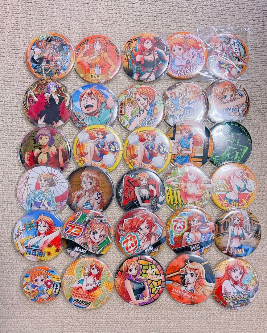 ONE PIECE ナミ カリーナ 輩缶バッチ 30個セット