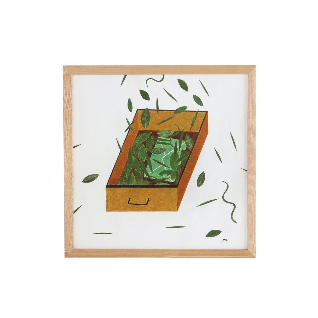 idee ポスター アート 秋山花 「A green letter」