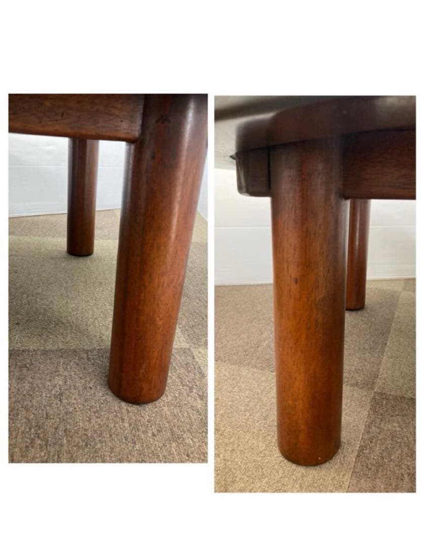 ちゃぶ台　円卓　座敷机　作家物　祥山？桝山？彫刻あり　引取可能奈良県中部