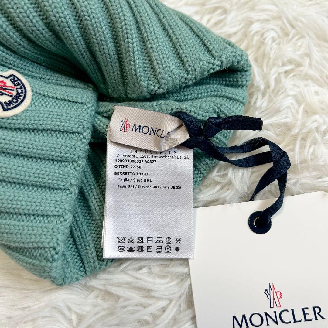 新品未使用 MONCLER モンクレール ニット帽 ロゴワッペン ビーニー