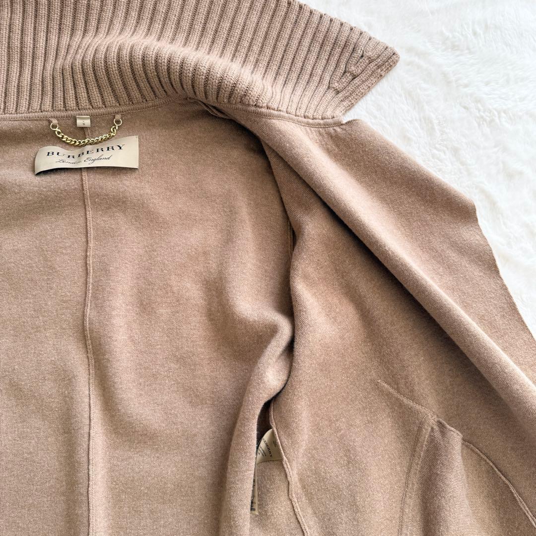 美品　現行　BURBERRY カシミヤ混　ラップコート　ベルト　キャメル