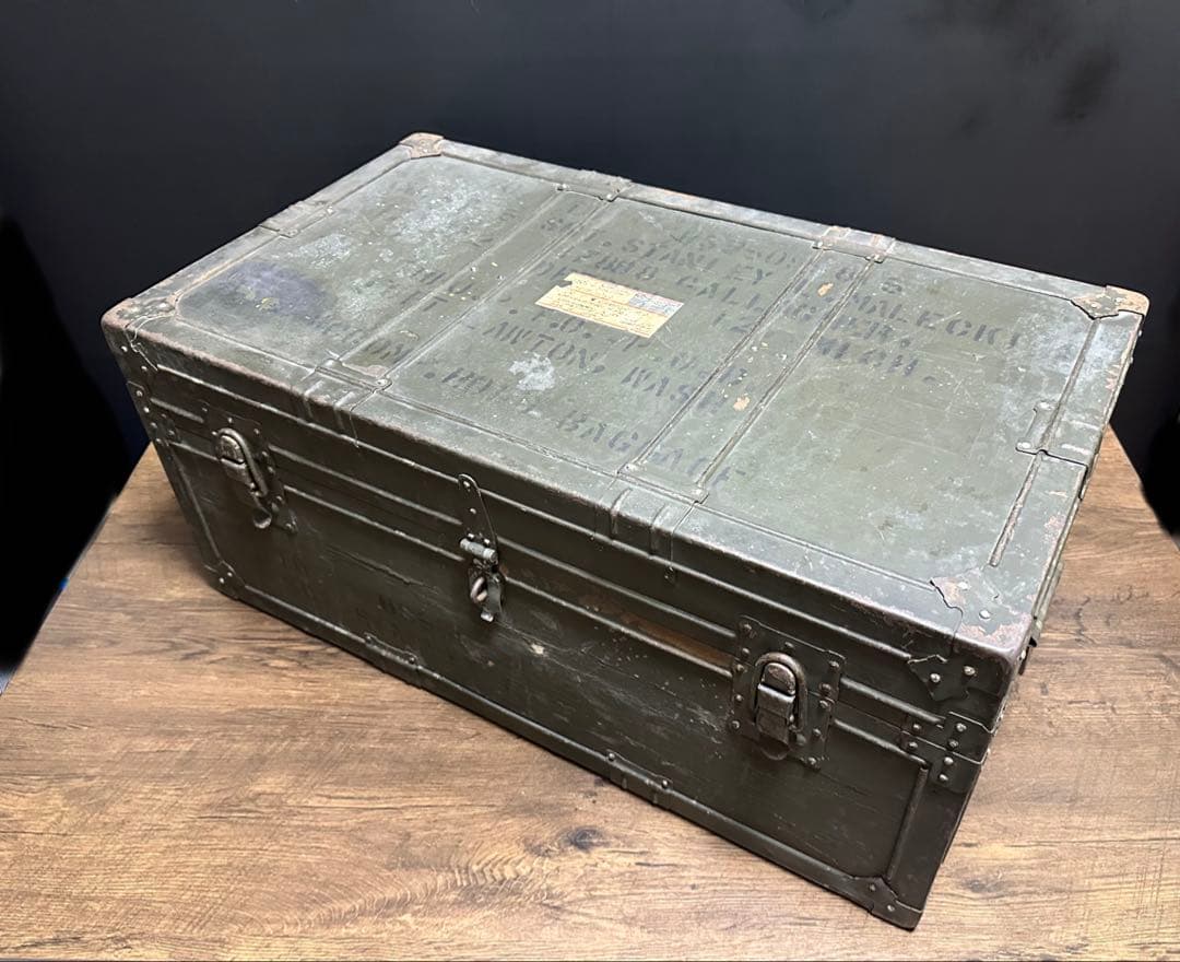 ビンテージ　米軍 US ARMY 希少 フットロッカ－ トランクBOX