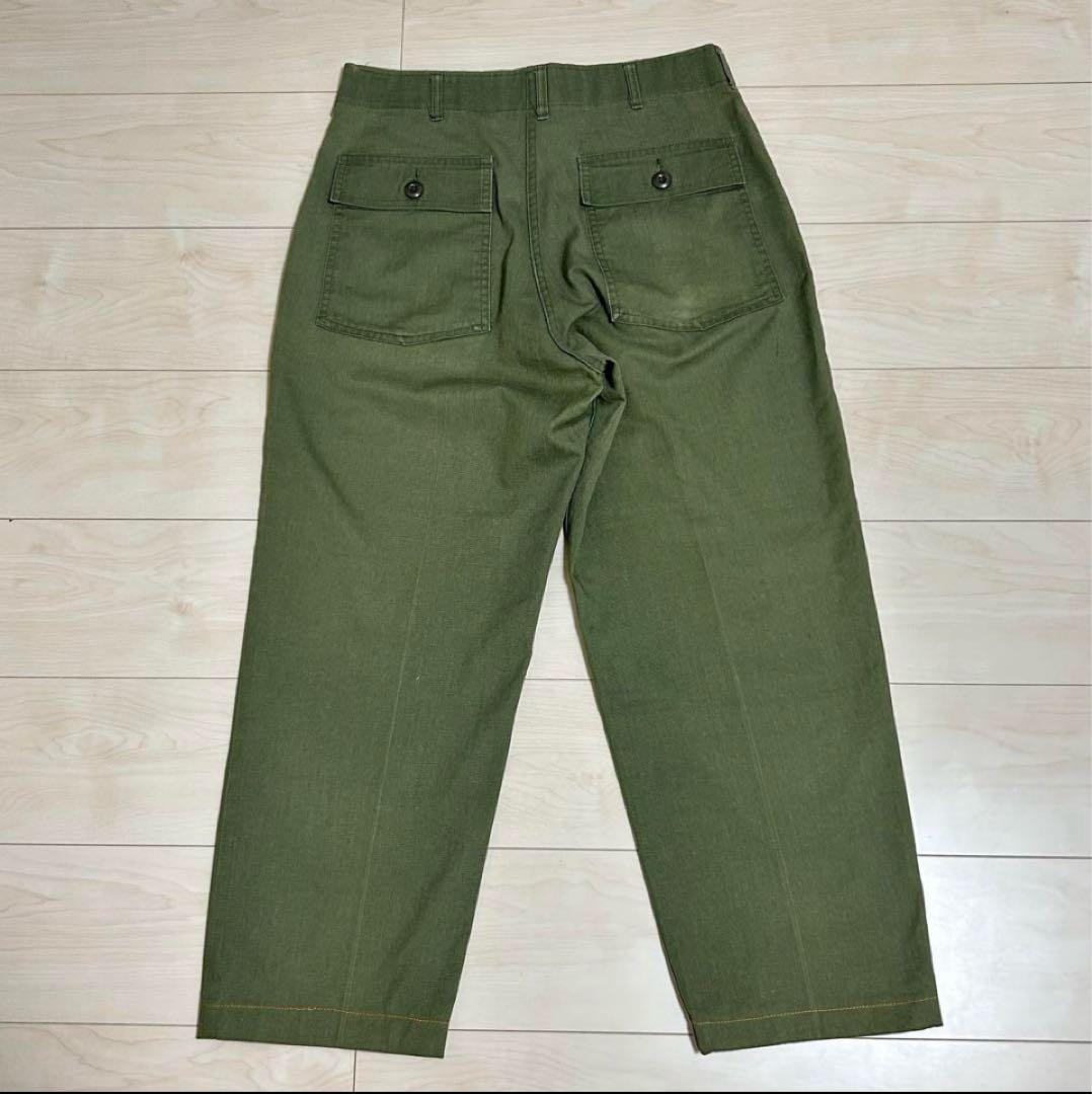 US ARMY 80s OG507 ベイカーパンツ W34×L29 オリーブ