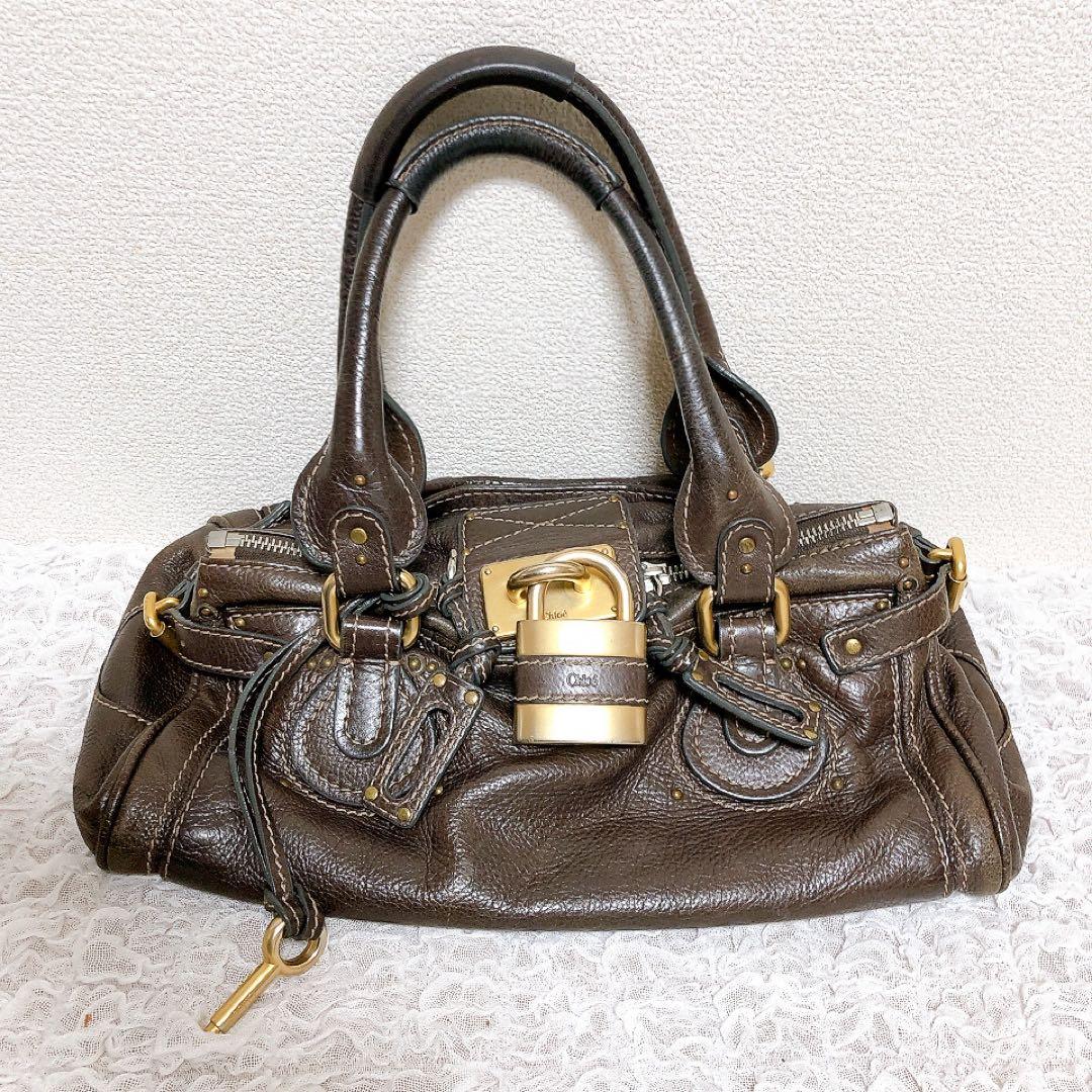 Chloe クロエ　パディントンバッグ　南京錠　ブラウン y2k ダークブラウン
