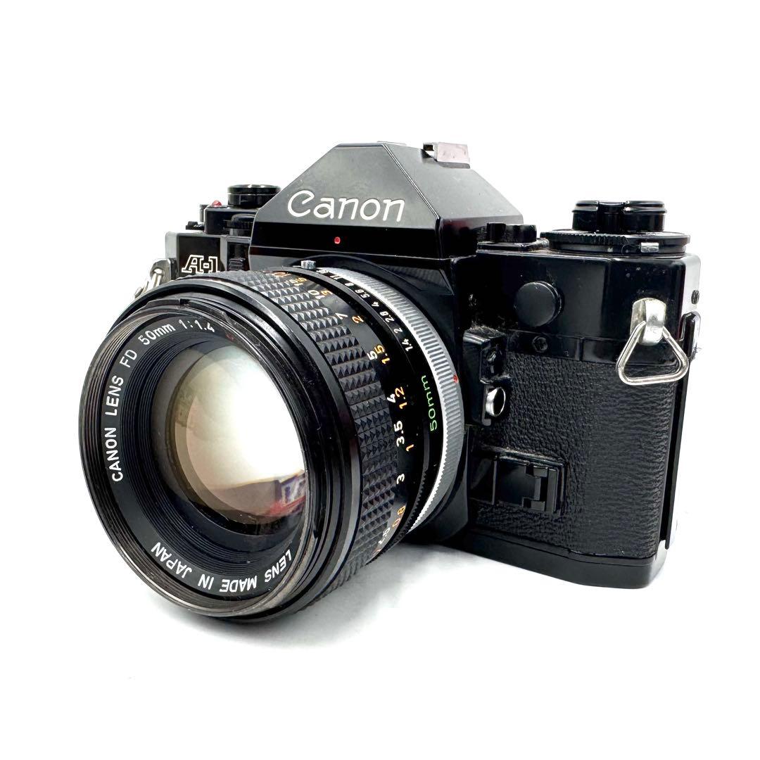 動作良好 Canon A-1 フィルムカメラ FD 50mm f1.4 レンズ