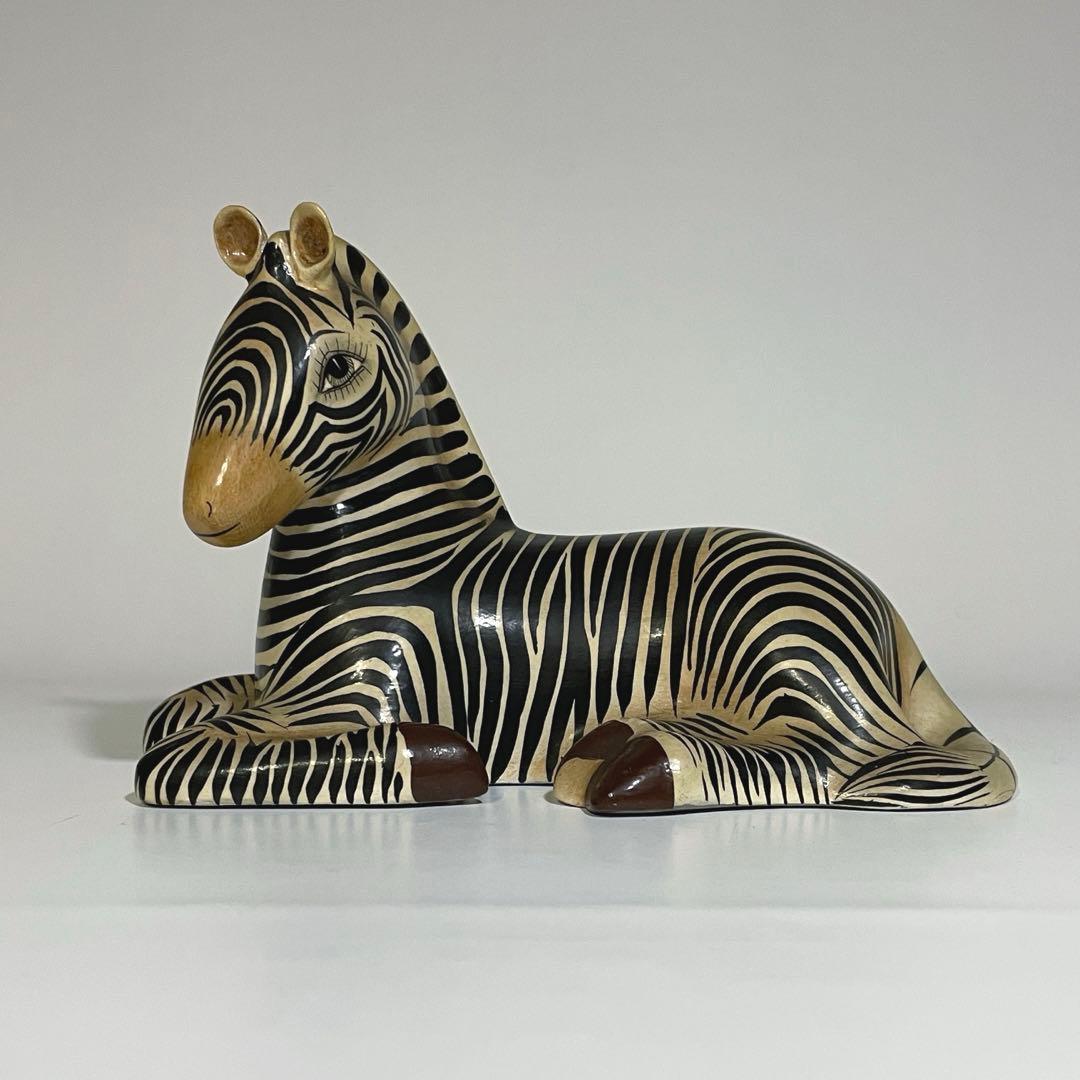 ヴィンテージ メキシコ トナラ 張子のシマウマ ゼブラ フォークアート
