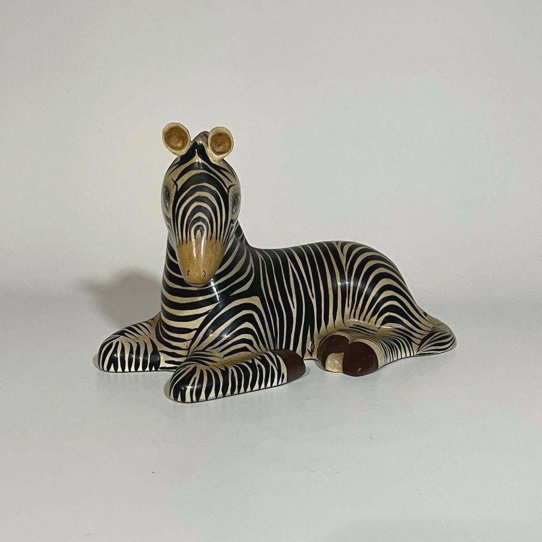 ヴィンテージ メキシコ トナラ 張子のシマウマ ゼブラ フォークアート