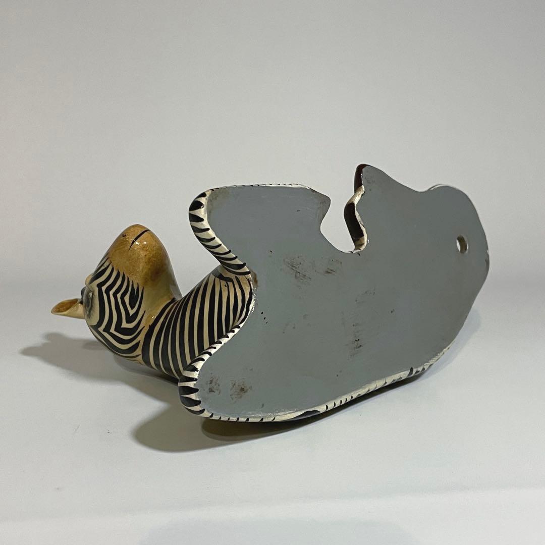 ヴィンテージ メキシコ トナラ 張子のシマウマ ゼブラ フォークアート