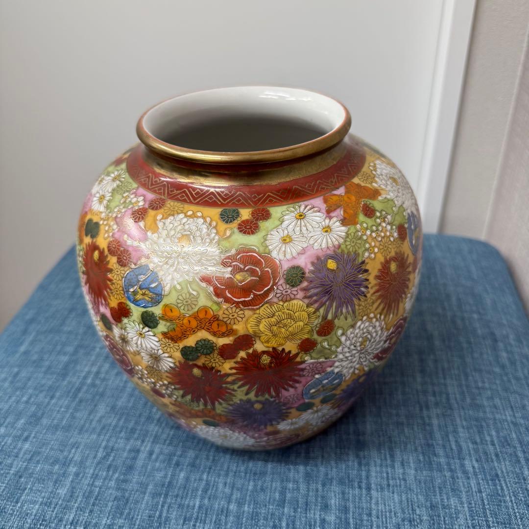 九谷焼 花瓶 花器 壺 陶器 華道