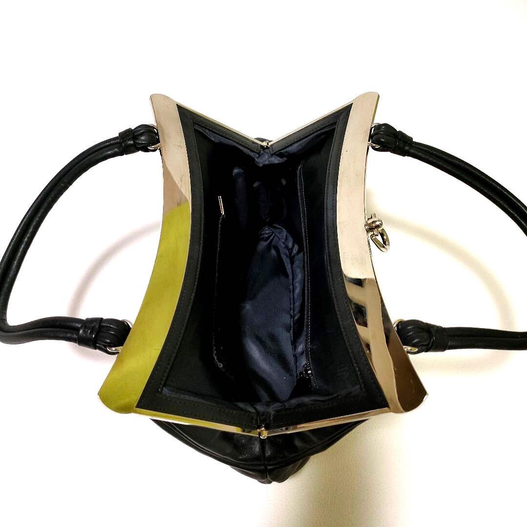 【極美品】皇室御用達 HAMANO ハマノ 飾り石付き ハンドバッグ