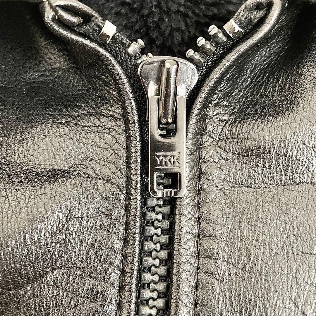 A2 G1 TYPE ヴィンテージ レザーフライトジャケット ライナー付き 黒