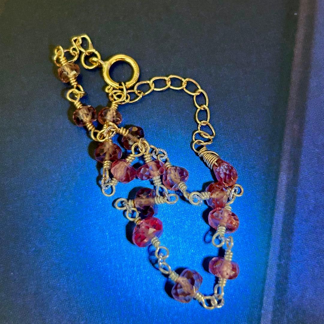 専用✳︎14kgf マラヤガーネット　ドラゴンガーネット　ブレスレットとピアス