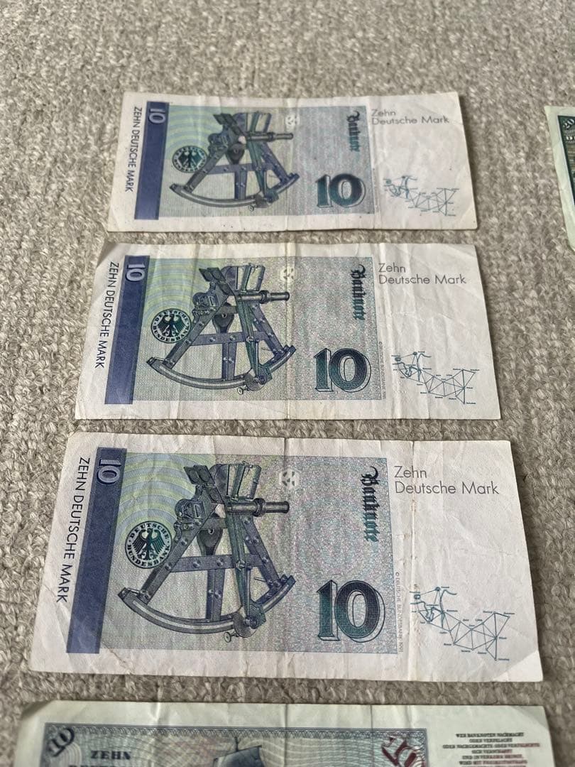 ドイツ旧紙幣セット 10, 20, 50, 100 計360マルク 追加１枚