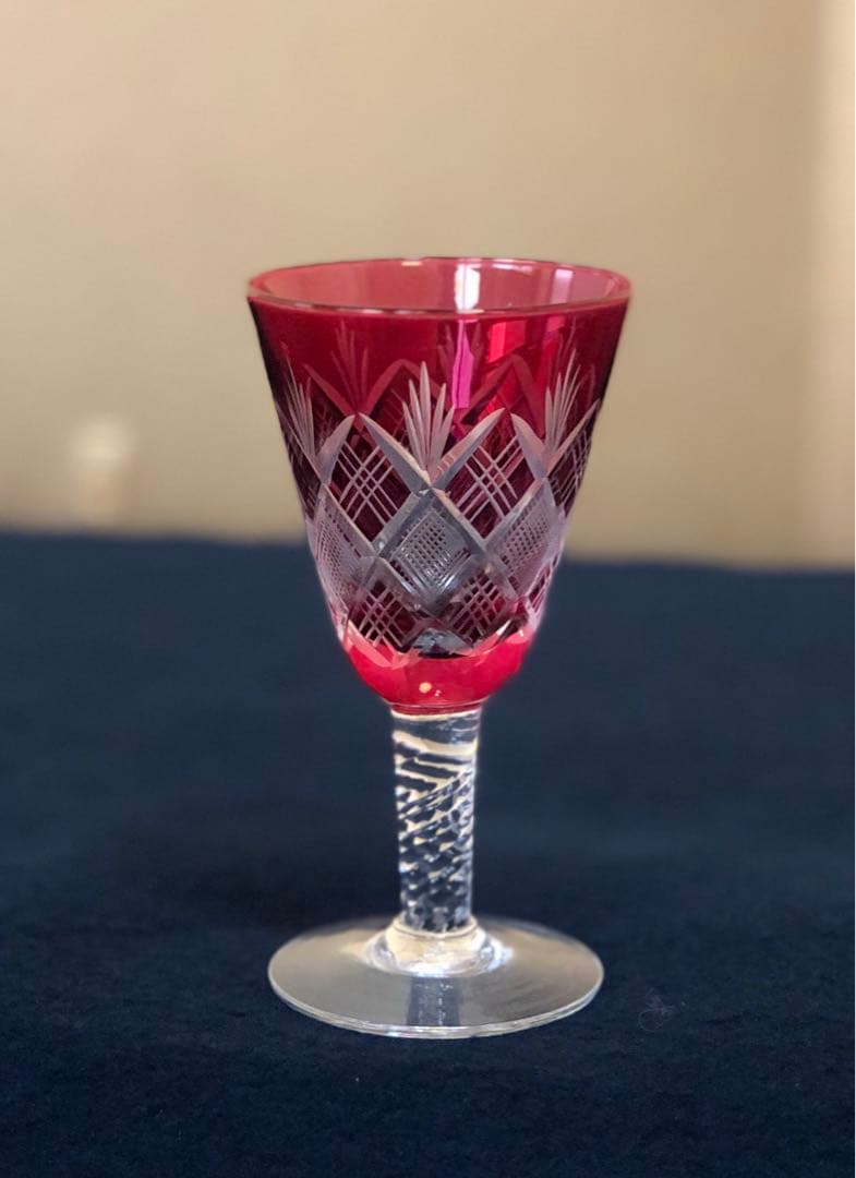 《R》ガラス工芸 江戸切子 グラス5客 木箱　250925あ4