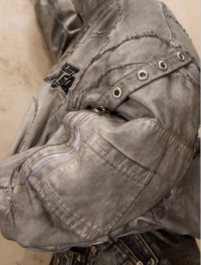 パーソンソウルボンバージャケット グレー