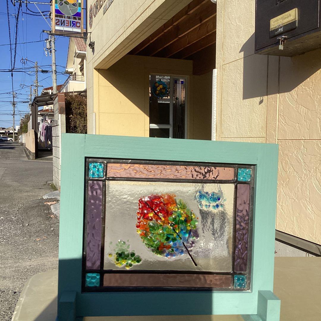 ステンドグラスミニパネルFPリーフ(1439)