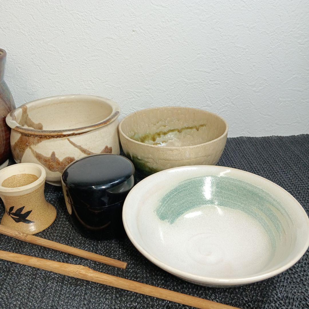 茶道 茶道具 日本茶用品 茶道具一式 10点セット 木箱入り