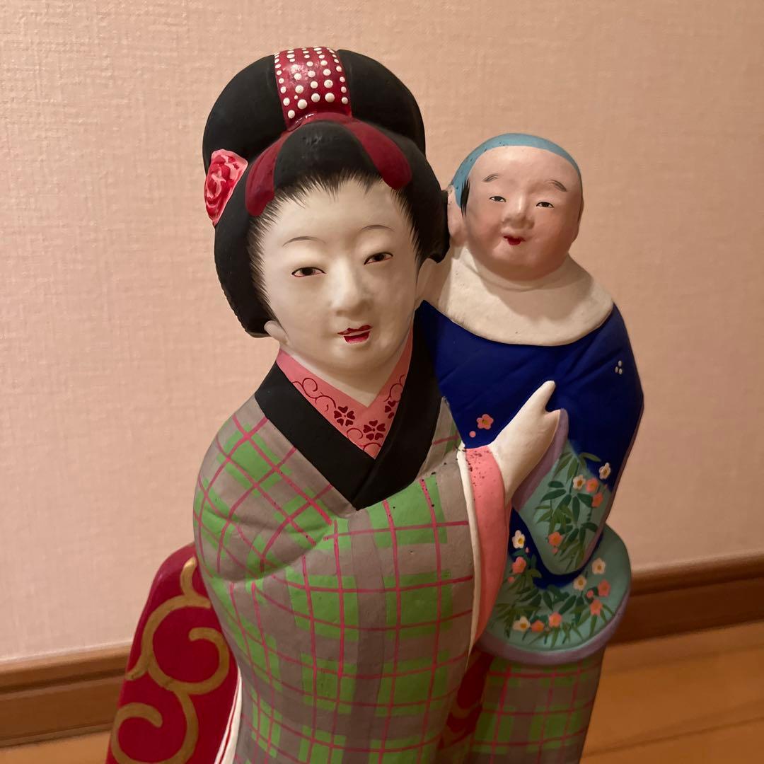 日本人形 女性と子供　郷土玩具