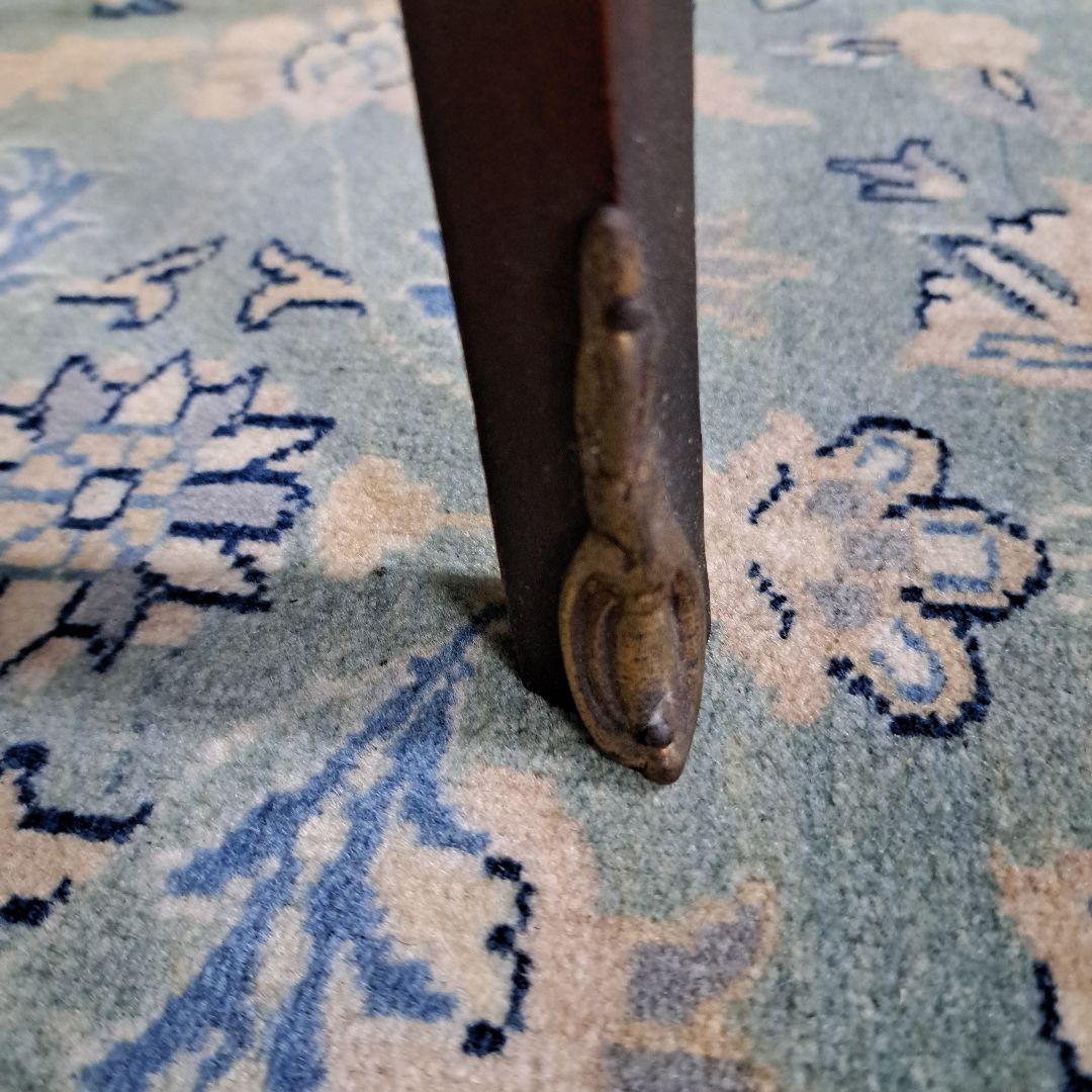 アンティークマリネール調 陶板象嵌 サイドテーブル コンソール 飾り棚 猫脚