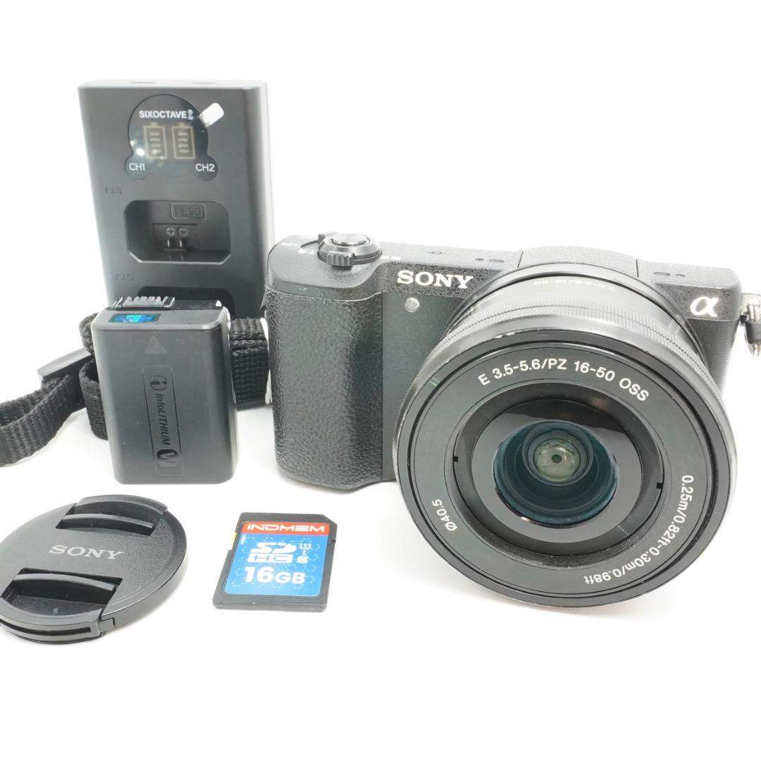 【美品】SONY α5100 ブラック 16-50mm レンズセット ブラック