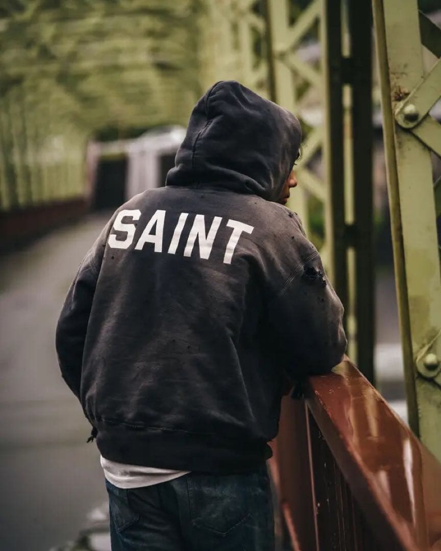 SAINT セントマイケル 25AW ベルベルジン コラボ パーカー 黒 L