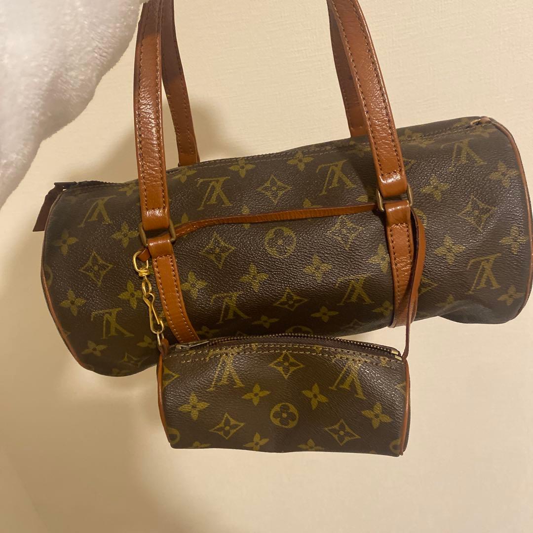 Louis Vuitton ブラウン ハンドバッグ ミニポーチ付き