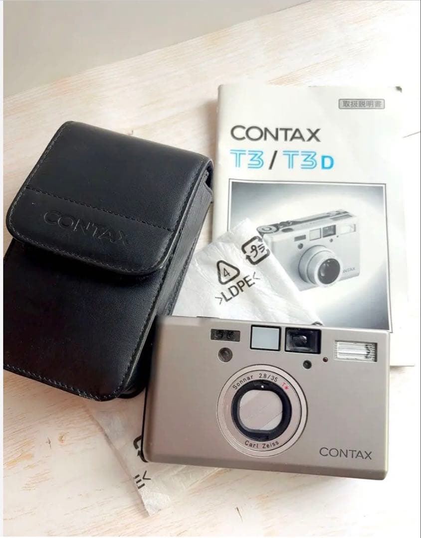 【美品】CONTAX T3 フィルムカメラ 本体とケース付き